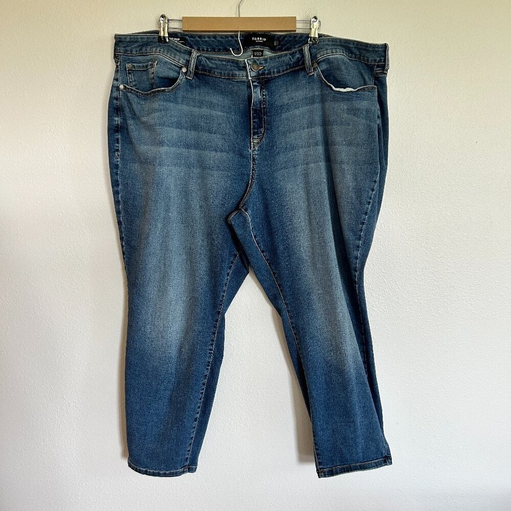 Torrid Jeans 28XS Blue Curvy Skinny Ankle Denim Stretch Medium Wash